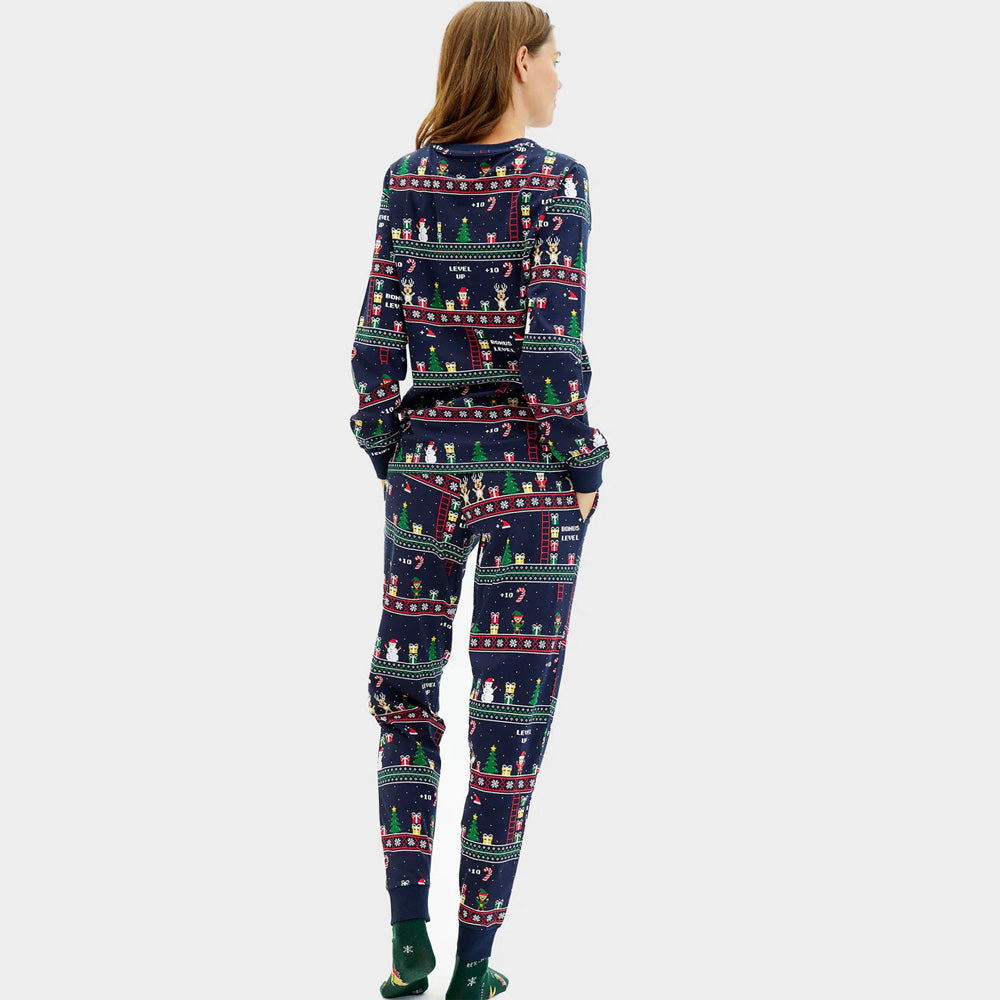 Christmas Pyjama for Women and Men Vintage Gaming

