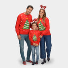 Christmas Tree Family Red Christmas Jumper