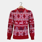 Classic Red Christmas Jumper with Polar Stars Family 
