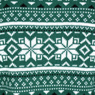 Classy Green and White Couple's Christmas Jumper detail