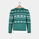 Classy Green and White Couple's Christmas Jumper