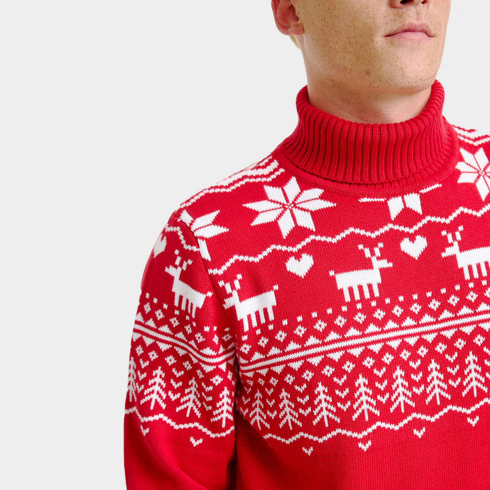Classy Turtleneck Organic Cotton Christmas Jumper Greenlandish Mens 
