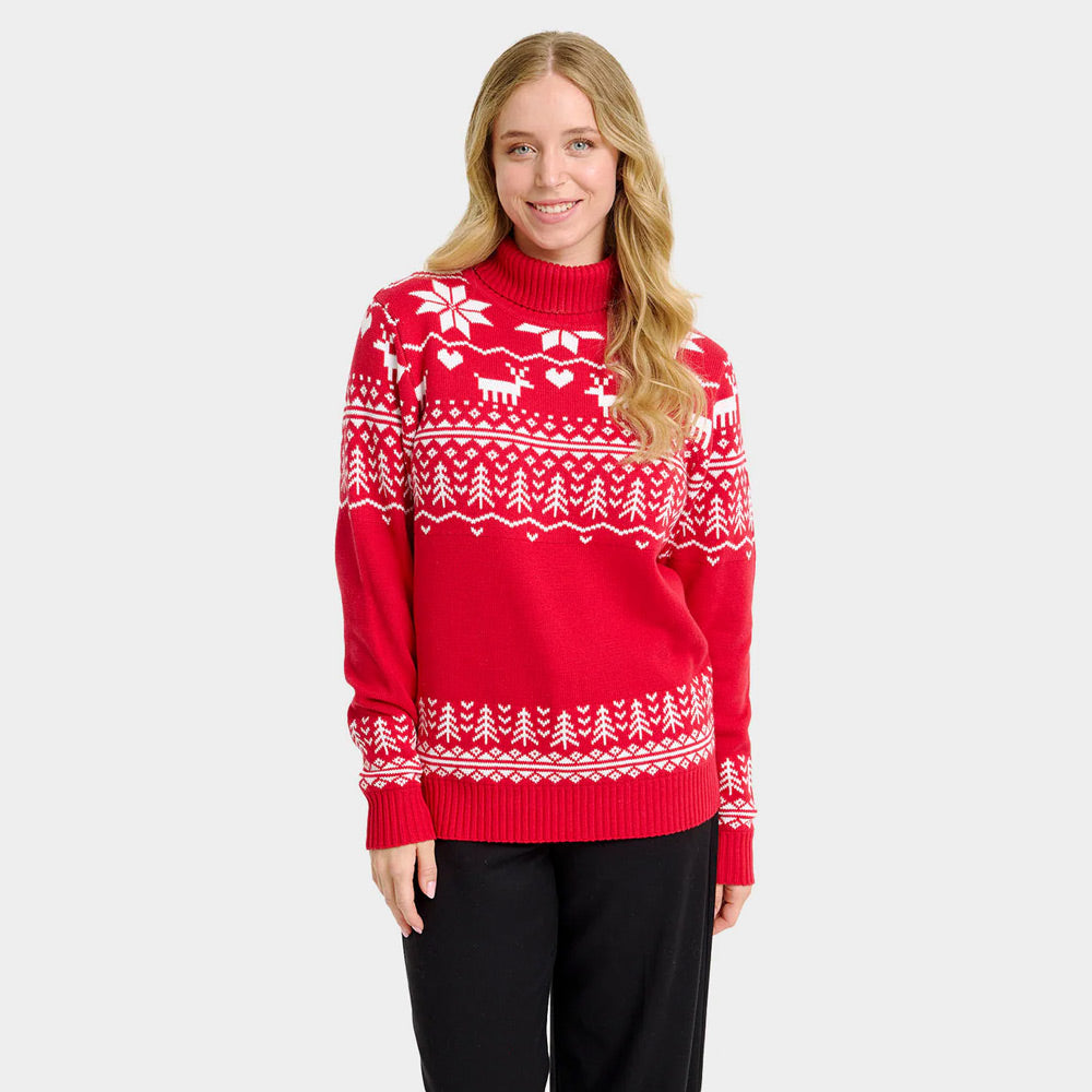 Classy Turtleneck Organic Cotton Womens Christmas Jumper Greenlandish
