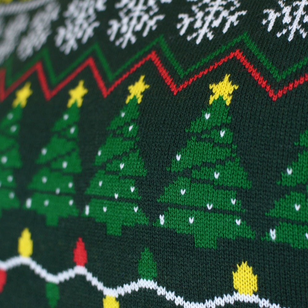 Couples Christmas Jumper Happy Holidays Green 
