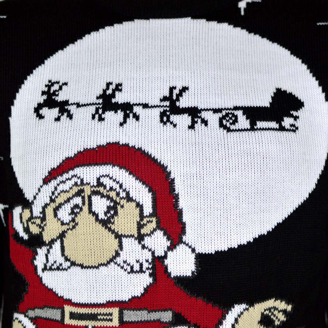 detail Couple's Christmas Jumper with Santa Downloading