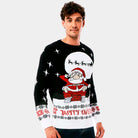 mens Couple's Christmas Jumper with Santa Downloading