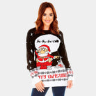 Couple's Christmas Jumper with Santa Downloading womens