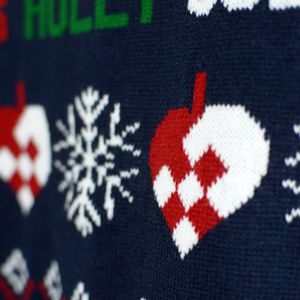 Couples Blue Red Cardigan Christmas Jumper

