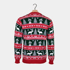 Couples Red and Green Strips Christmas Jumper