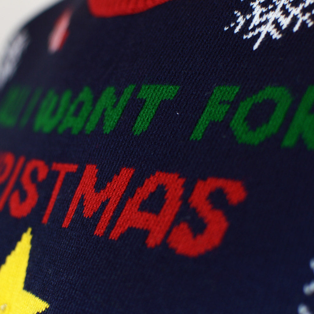 Christmas Food LED light-up Couple's Christmas Jumper detail