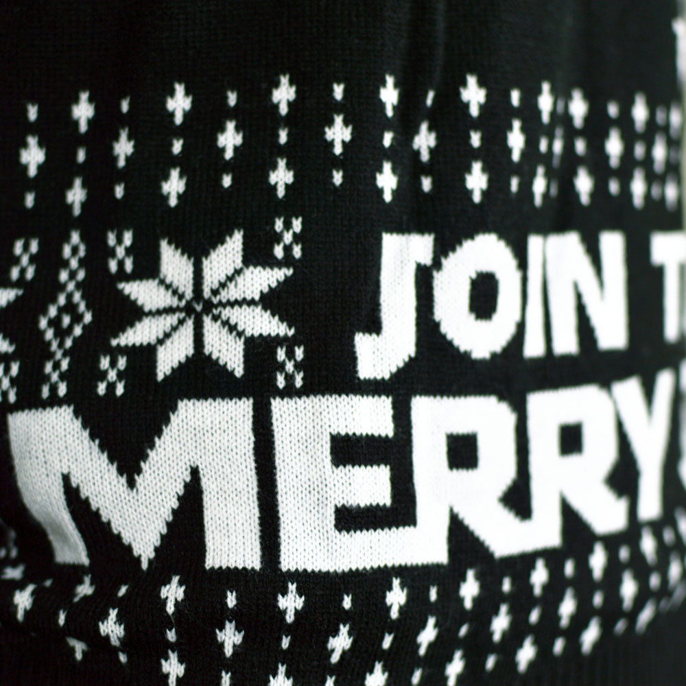 detail Join The Merry Side Couple's Christmas Jumper