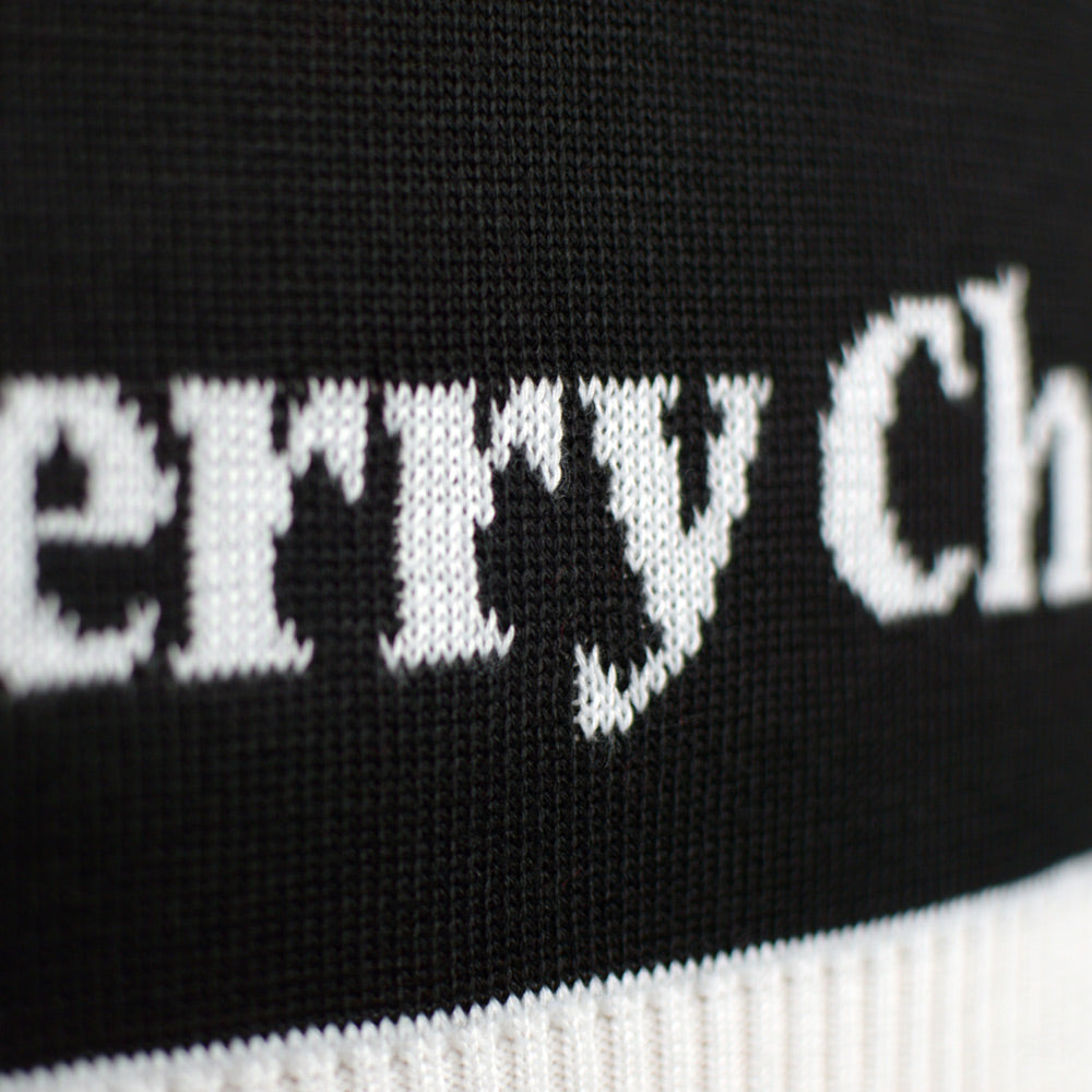 Men's Black Christmas Jumper Merry Christmas Detail