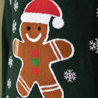 Organic Cotton Couple's Christmas Jumper Bite Me detail