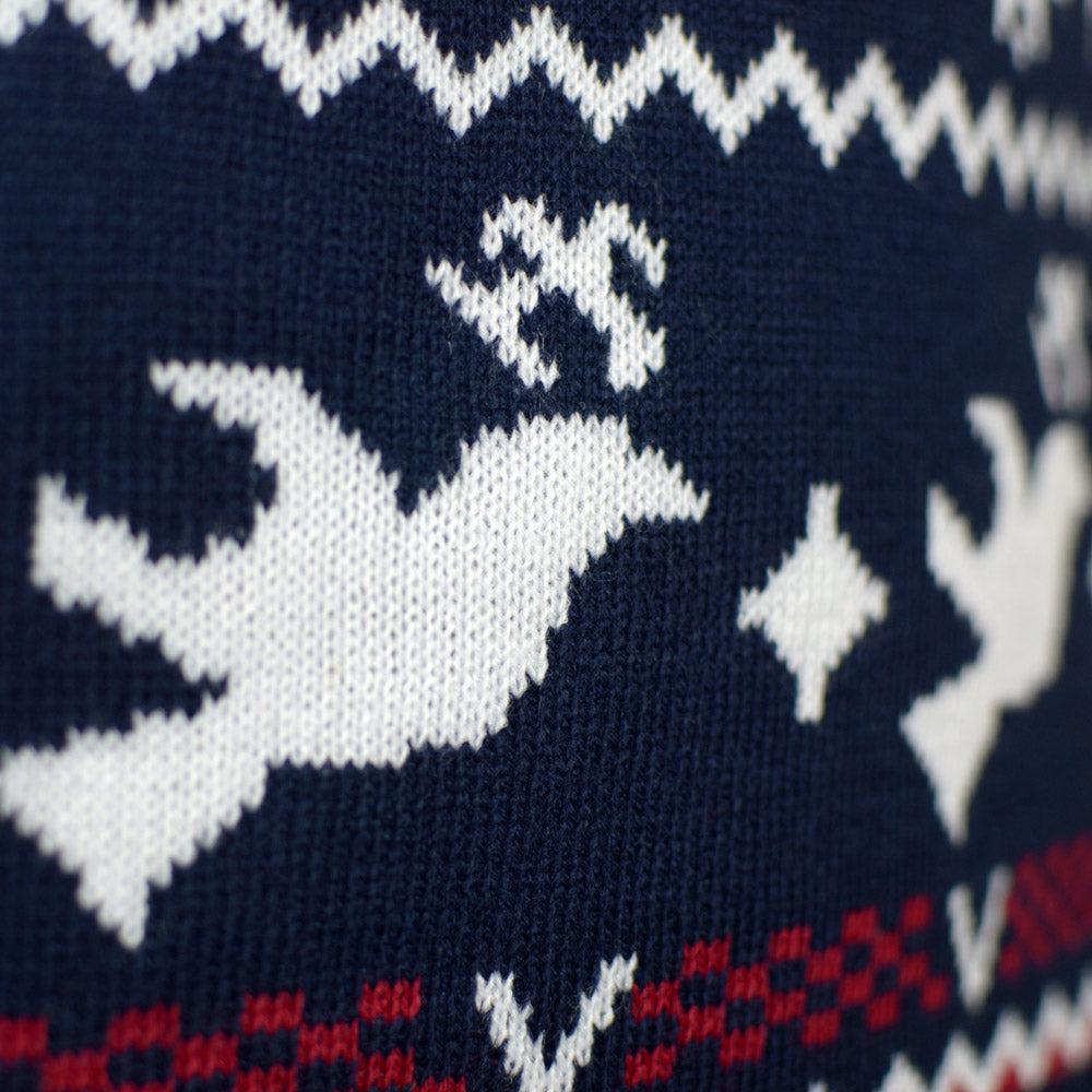 detail Red and Blue Strips Men's Christmas Jumper