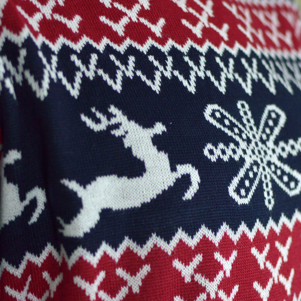 detail Red and Blue Strips Men's Christmas Jumper