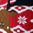 detail Red Couple's Christmas Jumper with Rudolph the Happy Reindeer