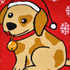 Detail Red Family Christmas Jumper with Puppy