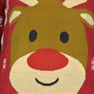 detail Red Men's Christmas Jumper with Rudolph the Reindeer