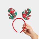 Tartan Reindeer Christmas Headband