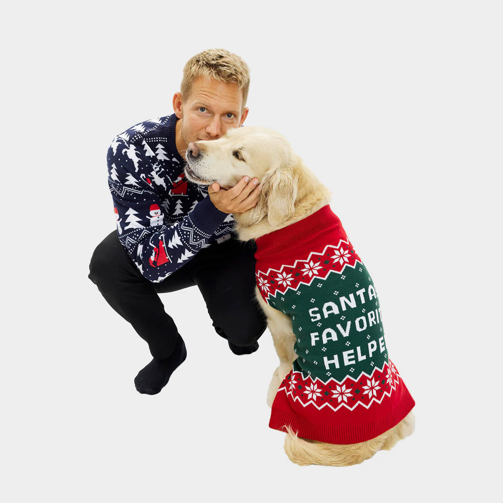 Dog Christmas Jumper Santa’s Little Helper
