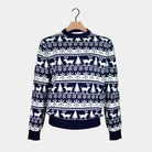 Family Christmas Jumper with Reindeers and Trees Strips

