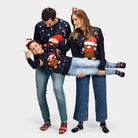 Christmas Jumper Gingerbread Family Blue 