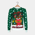 Green Couple's Christmas Jumper Holly Jolly with Sequins