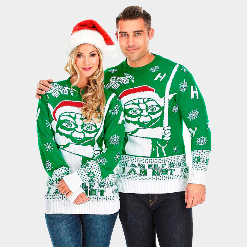 I am Not an Elf Couple's Christmas Jumper