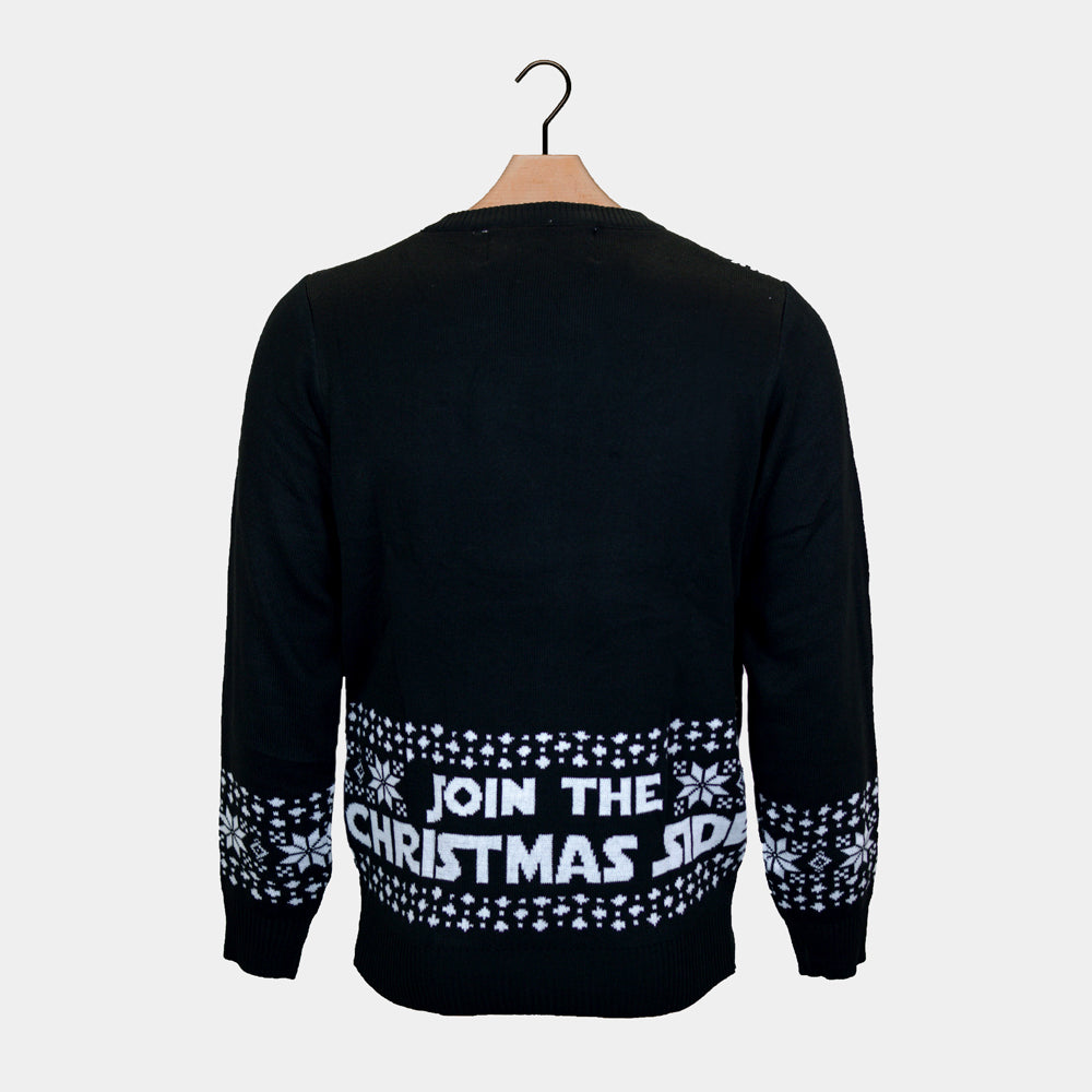 Join the Christmas Side LED light-up Christmas Jumper back