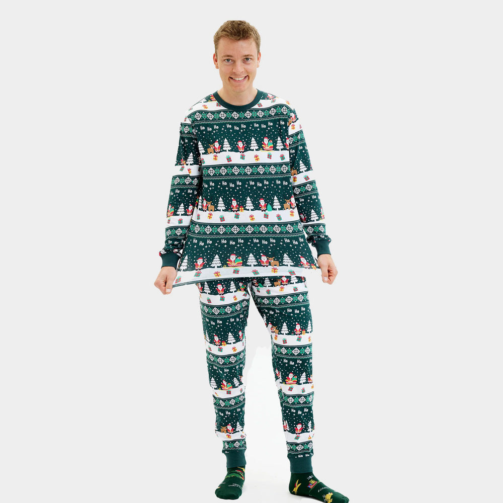 Jolly Green Christmas Pyjama for Family Men
