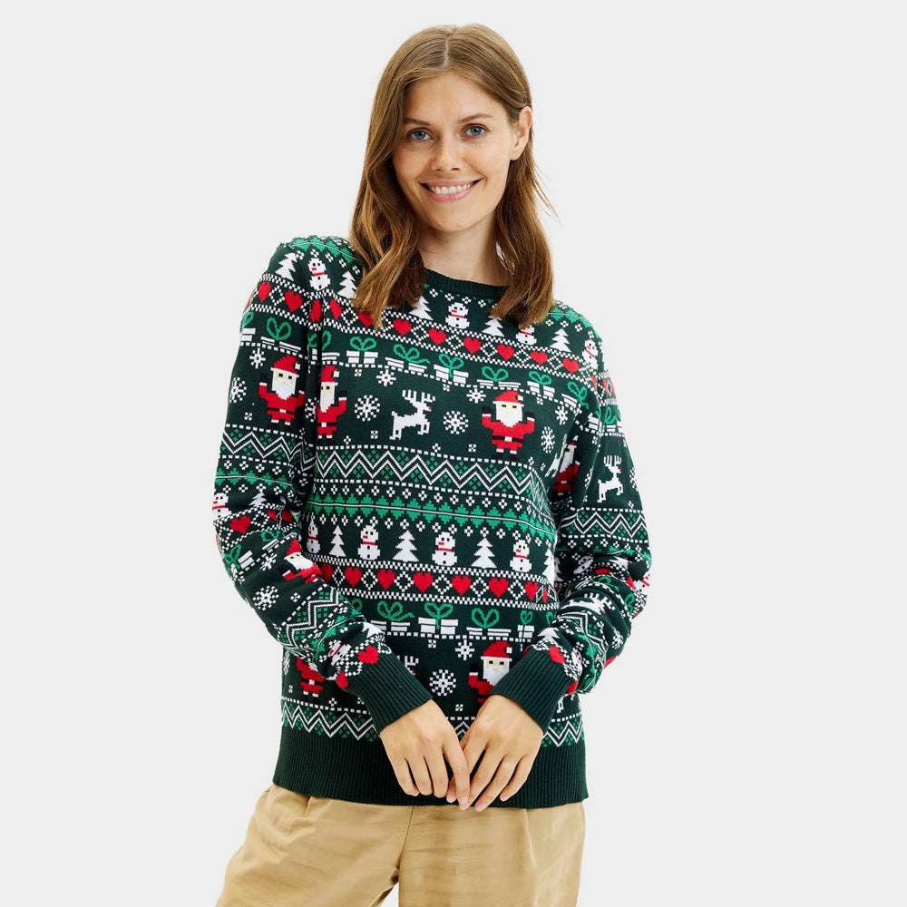 Jolly Green Organic Cotton Womens Christmas Jumper
