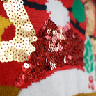 LED light-up Boys Sequin Girls Christmas Jumper Sparkling Reindeer
