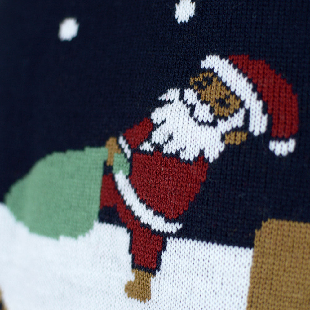 LED light-up Couples Blue Christmas Jumper Merry Christmas
