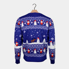 Couple's Christmas Jumper Let it Snow Blue 