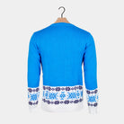 skating Reindeer Light Blue Men's Christmas Jumper 