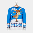 Light Blue Couple's Christmas Jumper with skating Reindeer