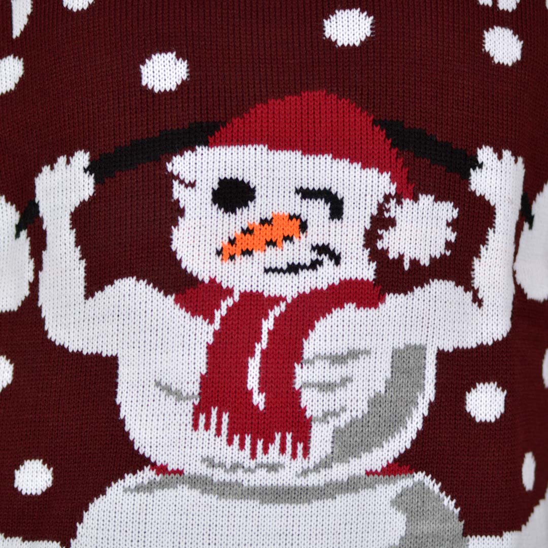 Men's Christmas Jumper with Sexy Snowman detail