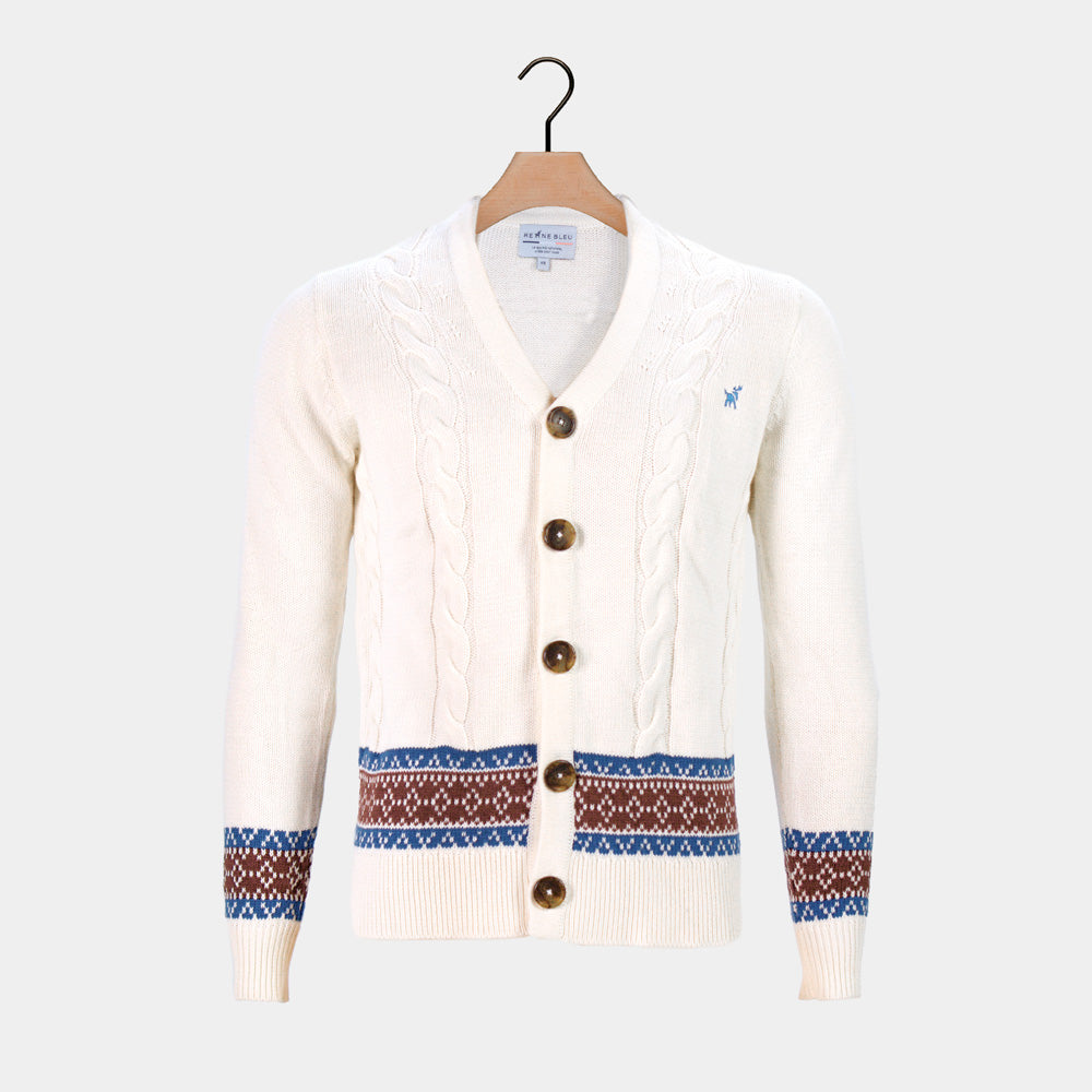 Mens Organic Cotton Cardigan Jumper Renne
