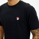 Men's and Women's Christmas T-Shirt Santa Black 
