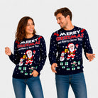 Merry Christmas and Happy New Year Mens Christmas Jumper Women