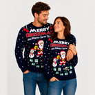Merry Christmas and Happy New Year Womens Christmas Jumper Couple
