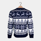 North Pole Blue Christmas Jumper back