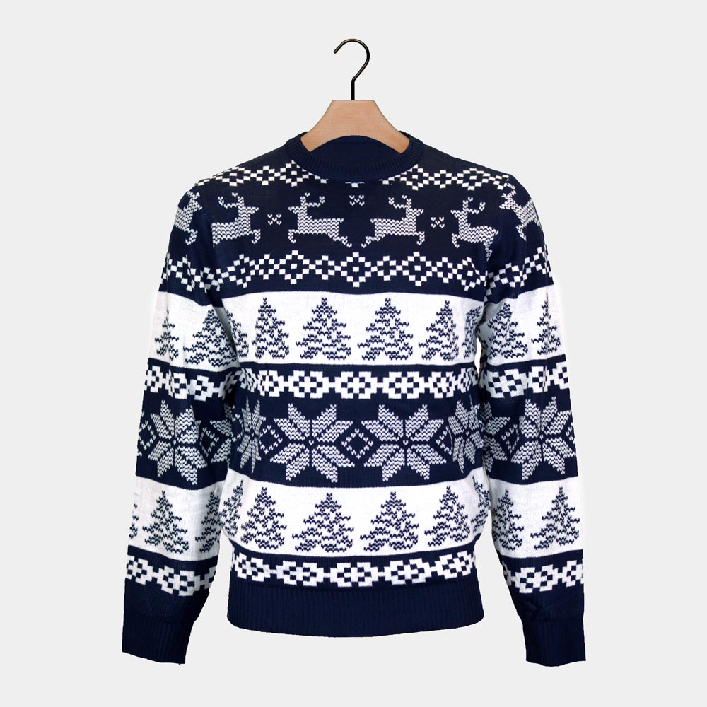 North Pole Blue Family Christmas Jumper
