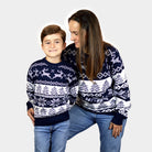 North Pole Blue Family Christmas Jumper