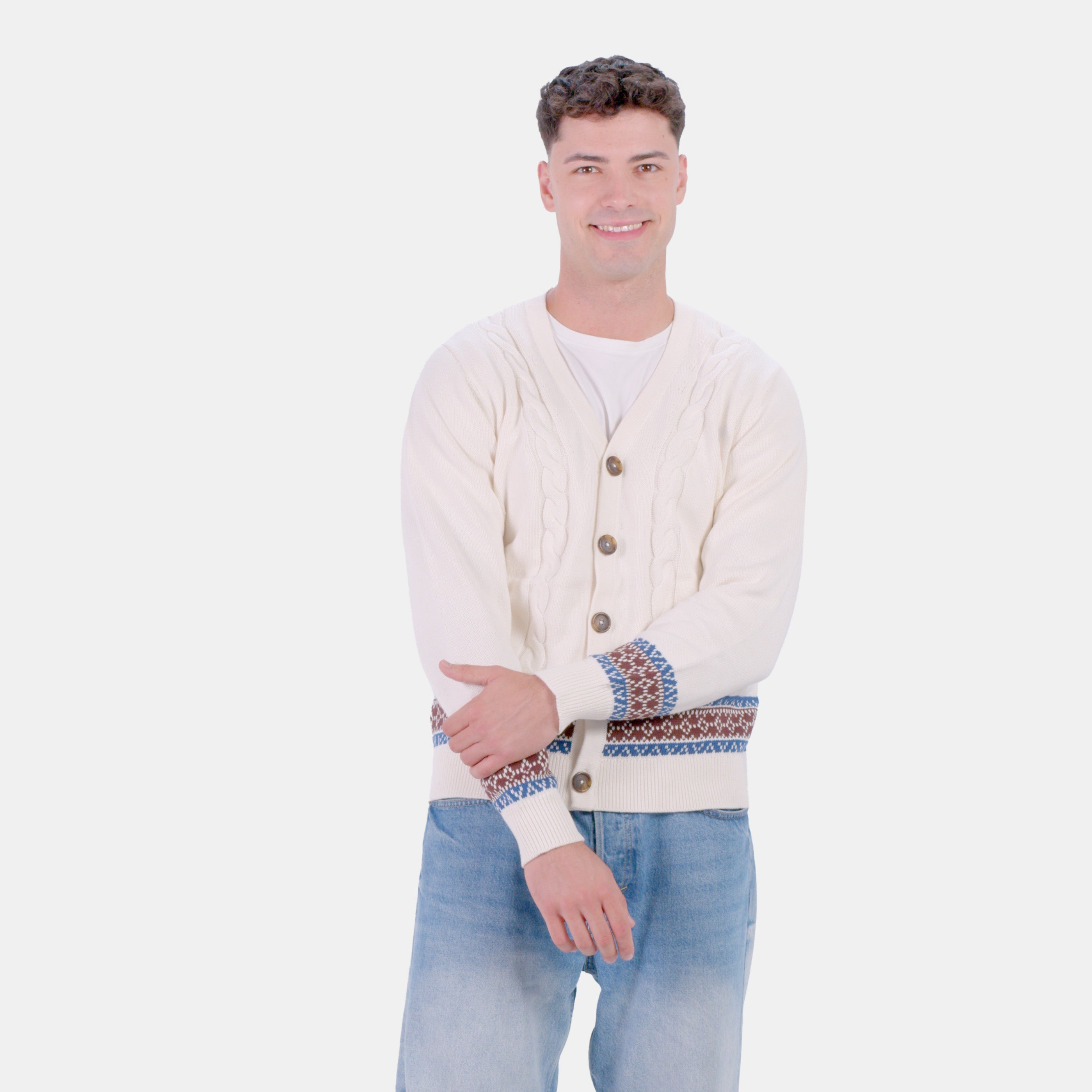 Organic Cotton Cardigan Couple Jumper Renne Men

