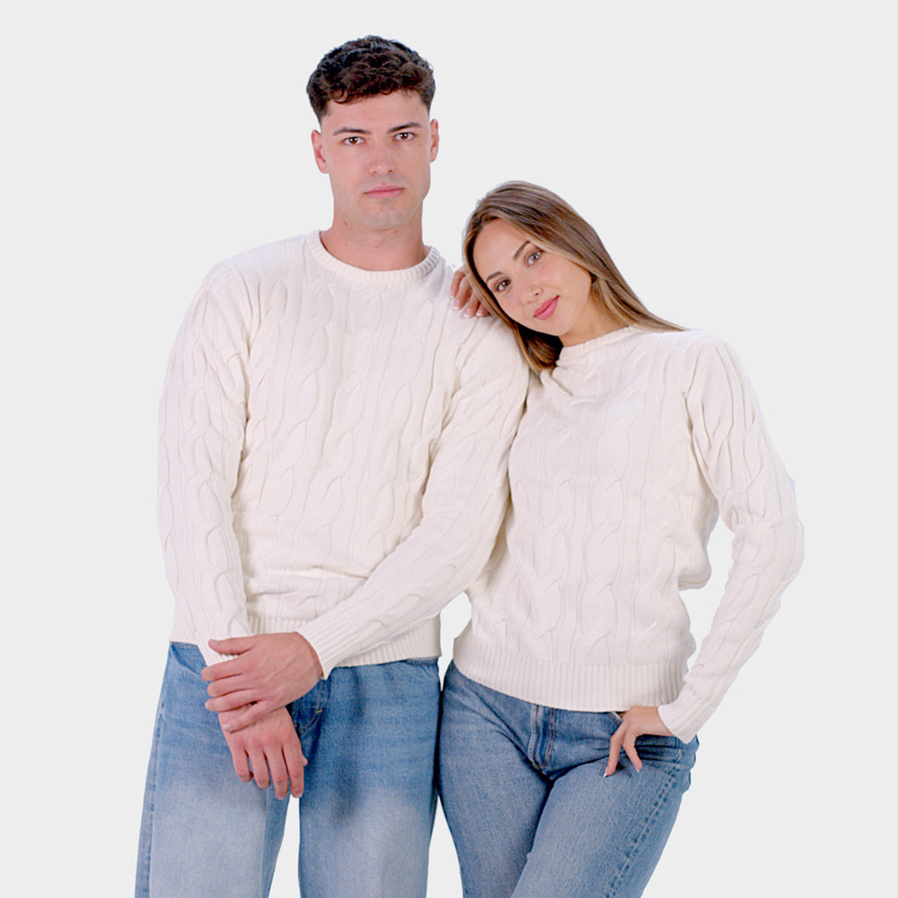 Organic Cotton Couple Jumper Snowfall
