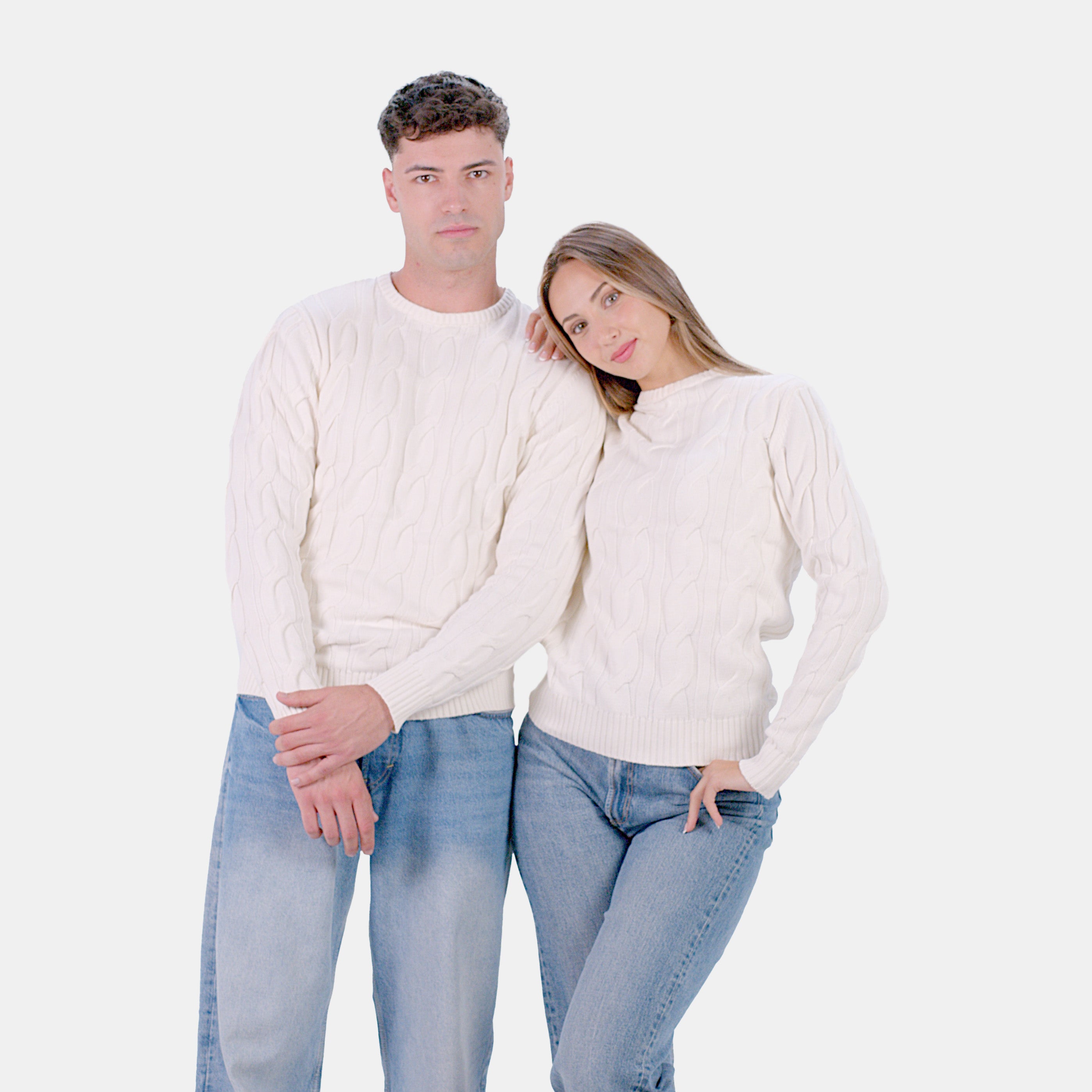 Organic Cotton Couple Jumper Snowfall
