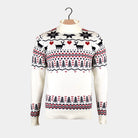 Beige Organic Cotton Couples Christmas Jumper Classy Turtleneck 
