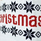 Organic Cotton Womens Christmas Jumper Santa and Rudolph Blue 
