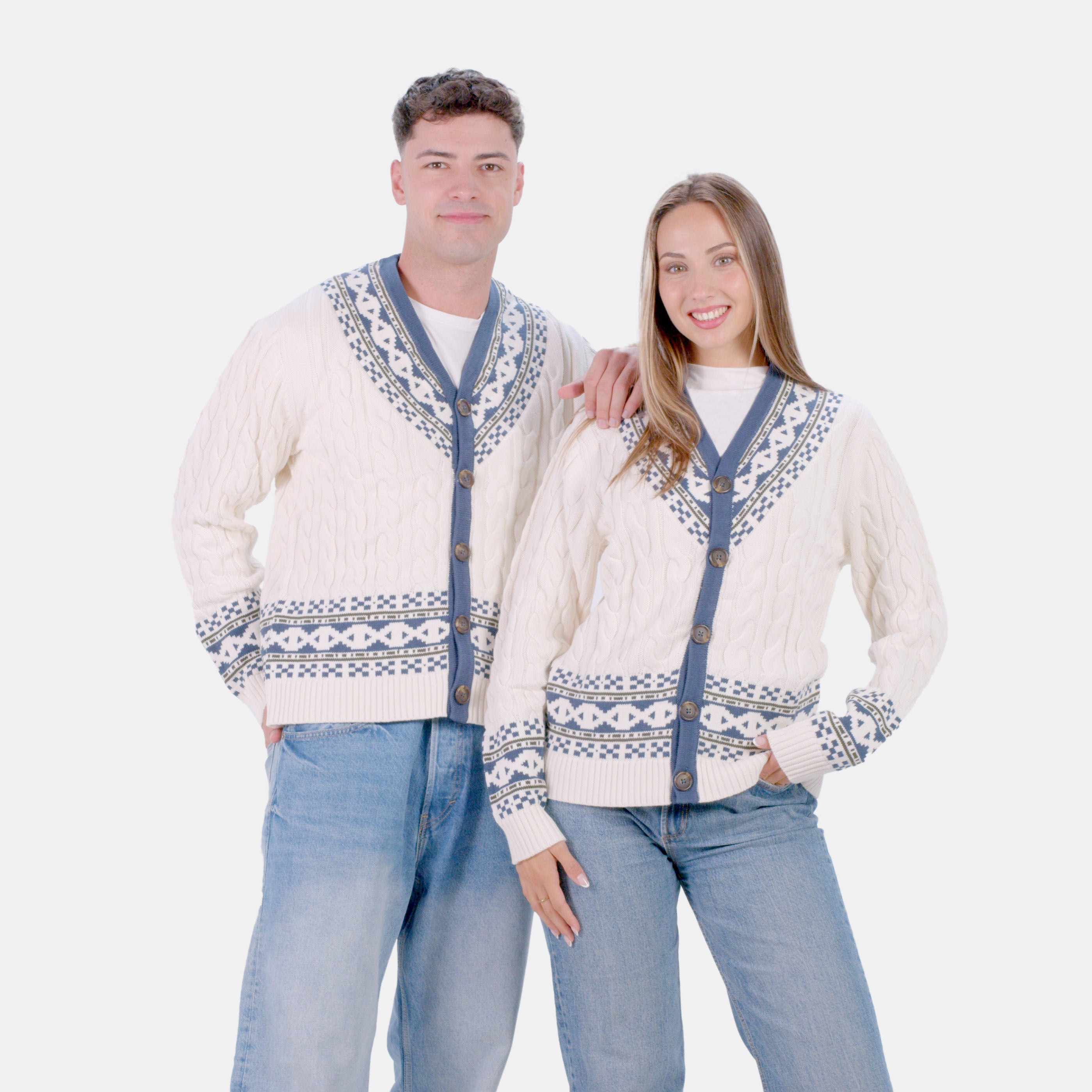Organic Cotton Womens Jumper Cottage Couple
